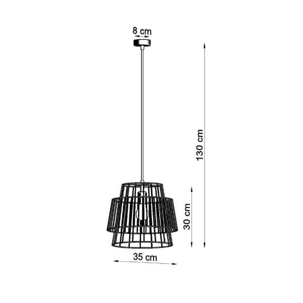 Pendel lampa GATE svart Black