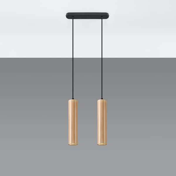 Pendel lampa LINO 2 trä Brown