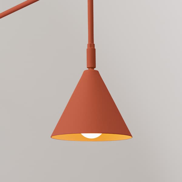Vägglampa NOX röd ockra Red