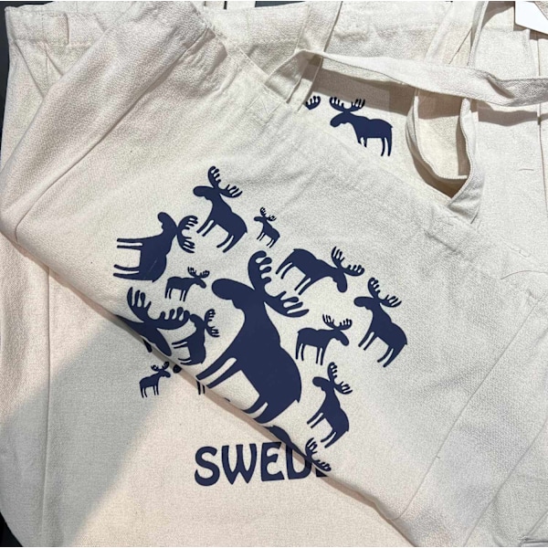 Väska Tygkasse Älg Canvas Natur one size