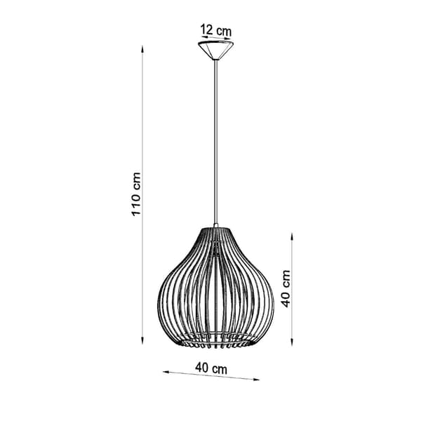 Pendel lampa APRILLA trä Brown