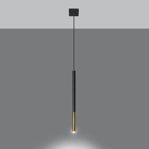 Hängande lampa MOZAICA 1 svart/guld Black