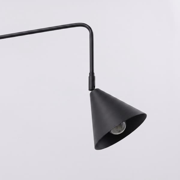 Vägglampa NOX 2 svart med strömbrytare Black