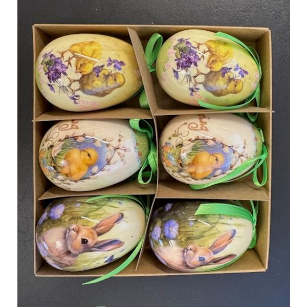 Påskägg 6-pack 6 cm Multicolor