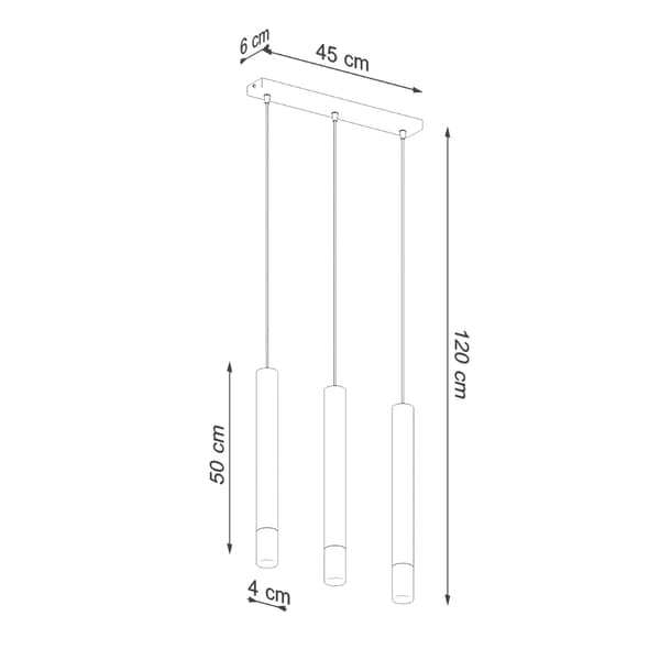 Pendel lampa WEZYR 3 vit White