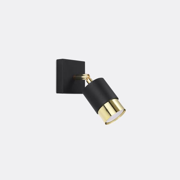 Vägglampa NERO svart/guld Black