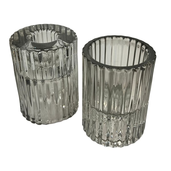 Ljuskopp Vändbar Glas Grå 5x8 cm Grey