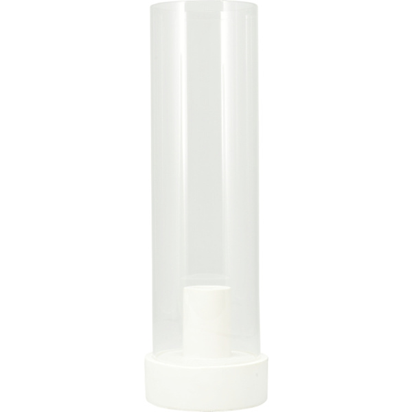 Ljushållare Ljusstake Glas Vit Svart Beige Svart