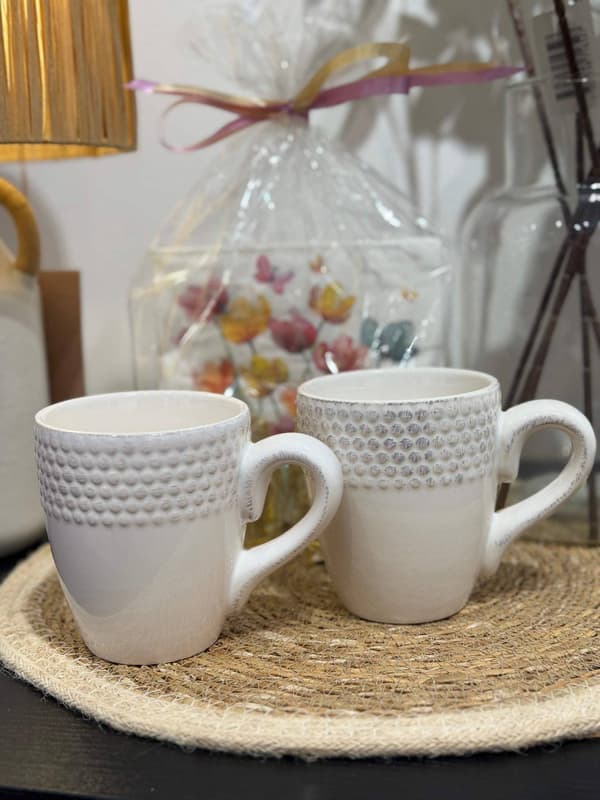 Mugg Etrusk Vit Keramik 4-pack White