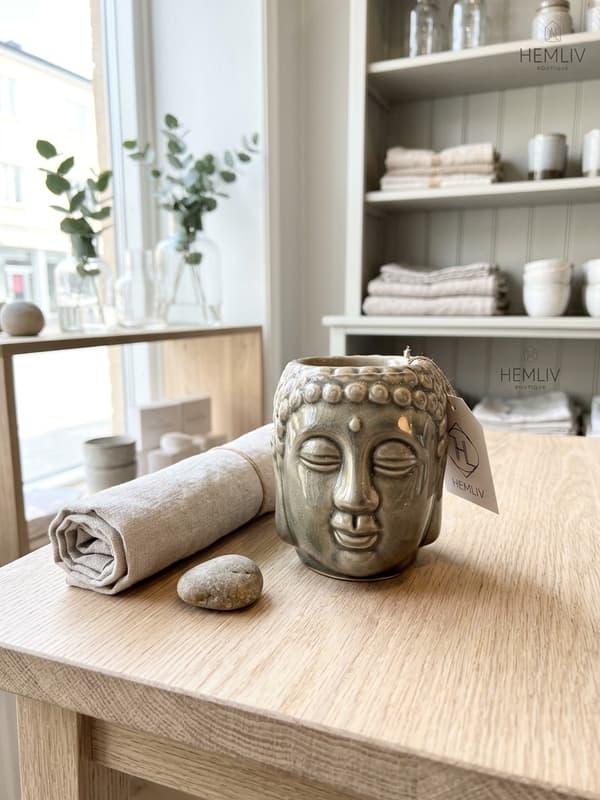 Aromalampa Buddha Grå Keramik 7,5 cm Grey
