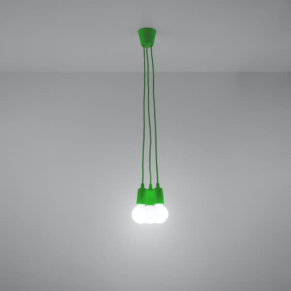 Pendel lampa DIEGO 3 grön Green
