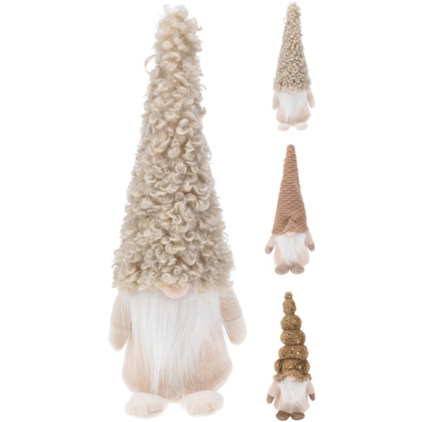 Tomte Beige Randig Textil 32 cm Beige