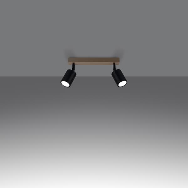 Taklampa VERDO 2 svart Black