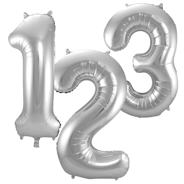 Ballong Siffra 6 Silver 86 cm Silver