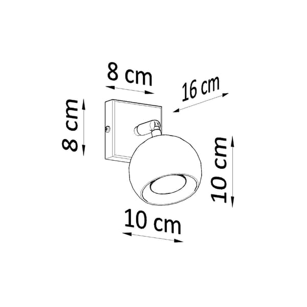 Vägglampa OCULARE vit White