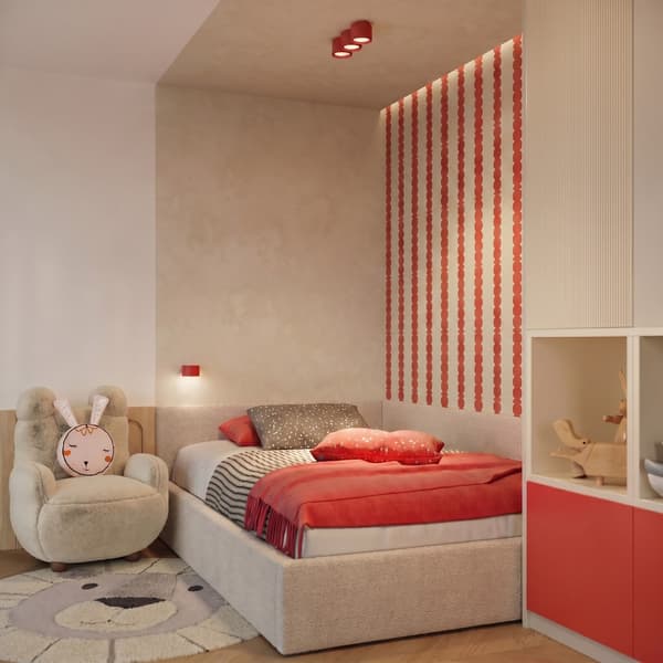 Taklampa MODO 3 röd Gx53 Red