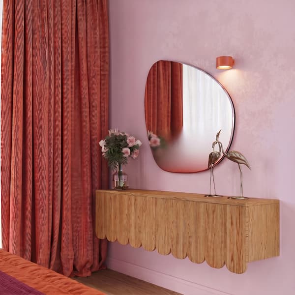 Vägglampa MODO 1 röd ockra Gx53 Red