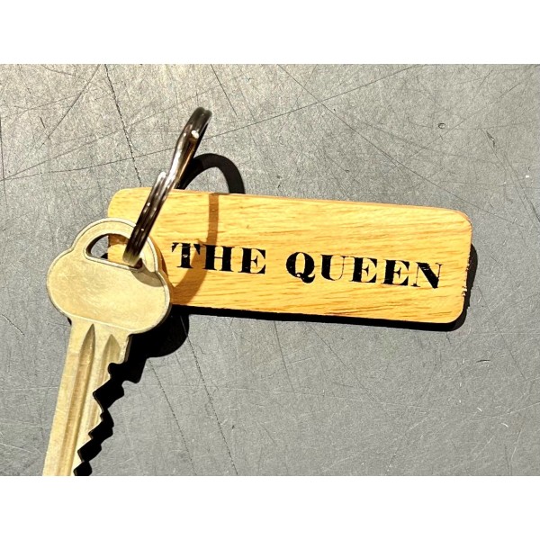 Nyckelring Trä The Queen Brun