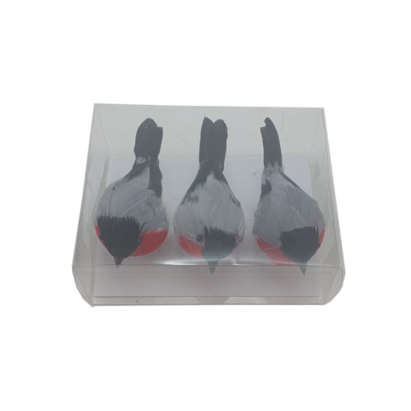 Domherre 3-pack 11 cm grå
