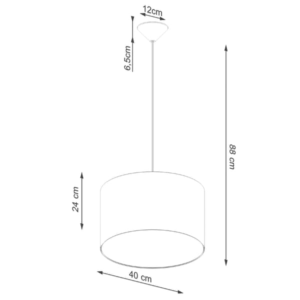 Lampada a suspensione NOVA 40 bianco White