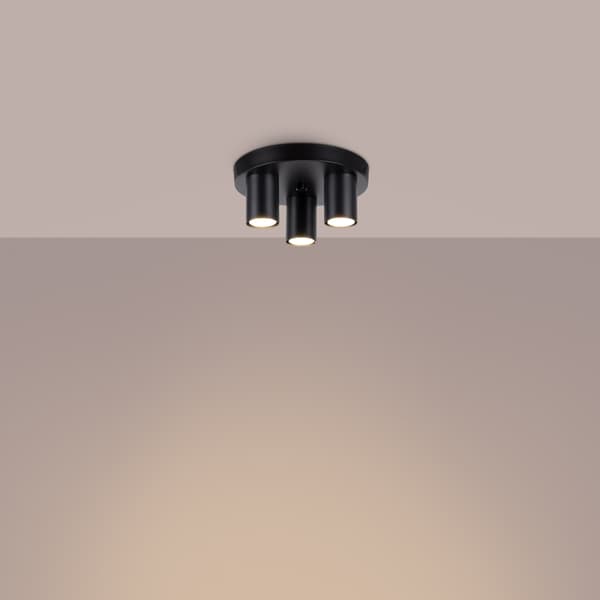 Taklampa LAGOS 3P svart Black