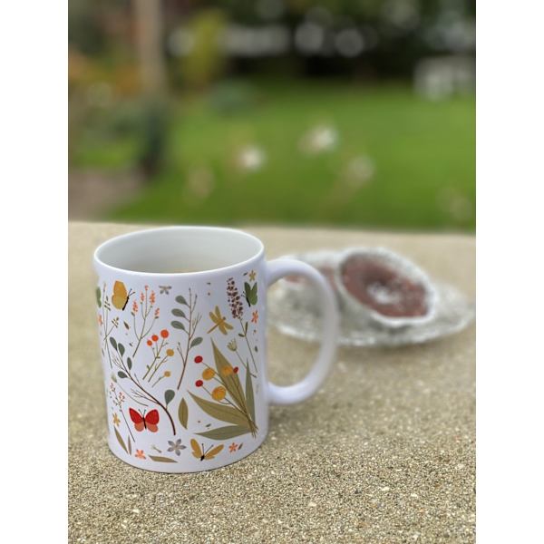 Mugg Sommar Keramik 10 cm White