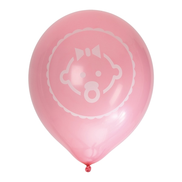 Ballong Baby Girl Rosa 8-pack Latex Pink