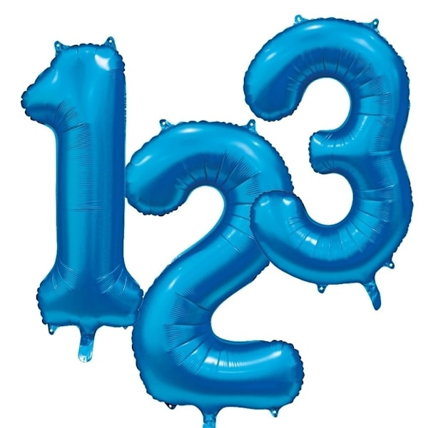 Ballong Siffra 6 Blå 86 cm Blue