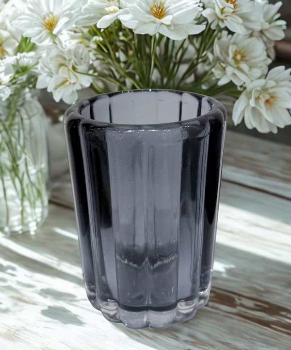 Ljushållare Glas Grå 12 cm grå