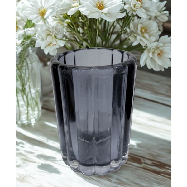 Ljushållare Glas Grå 12 cm Grey