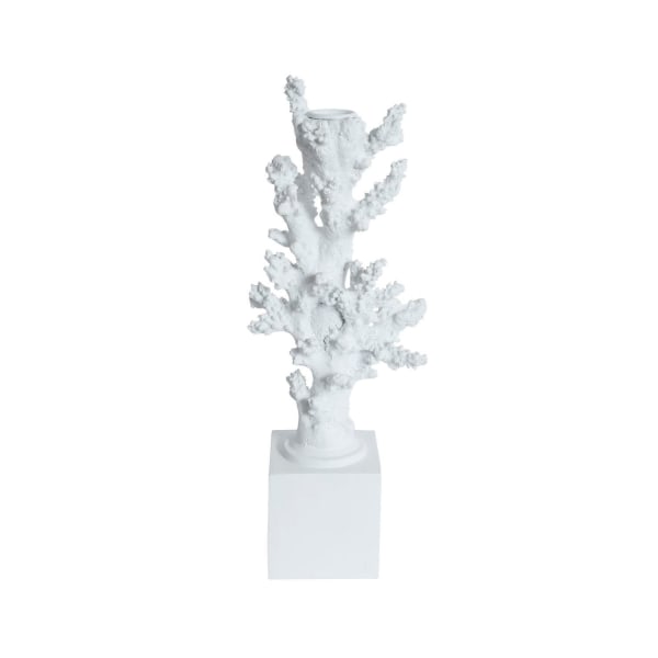 Lysestage Coral White 32 cm White