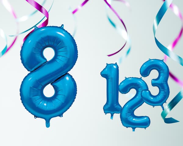 Ballong Siffra 8 Blå 86 cm Blue