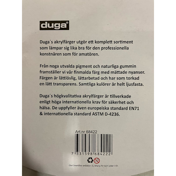 DUGA Malingsæt Akryl 12 farver Multicolor