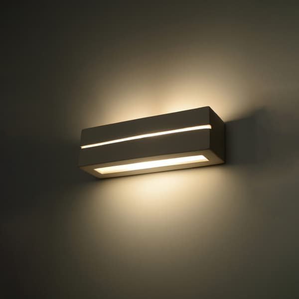 Vägglampa keramik VEGA LINE White