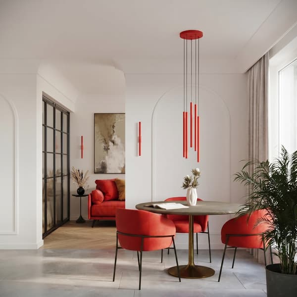 Vägglampa PASTELO 2 röd Red