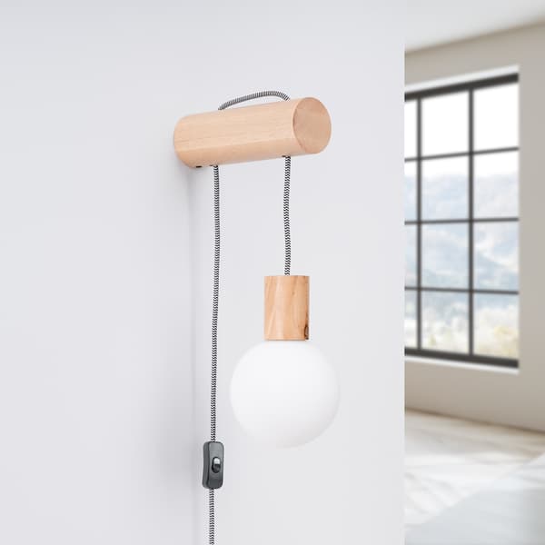 Vägglampa NIBMI G9 med strömbrytare Brun