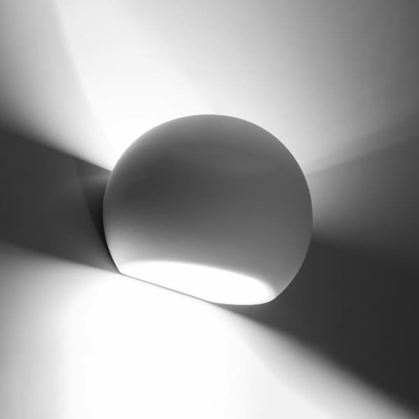Vägglampa keramisk GLOBE White