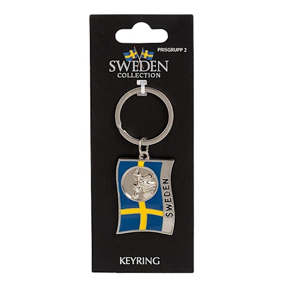 Nyckelring Souvenir Flagga Älg Sweden Multicolor
