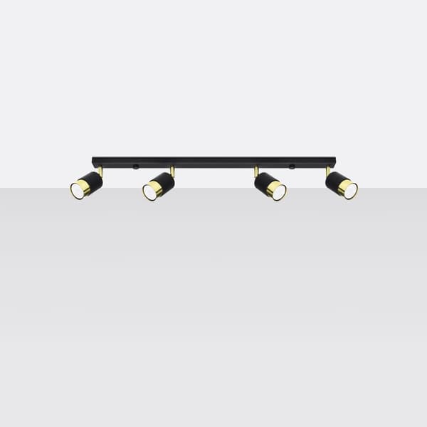 Taklampa NERO 4 svart/guld Black
