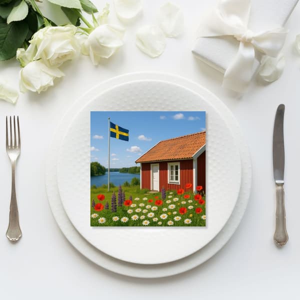 Servetter Sommarhus 33x33 cm 20-pack Multicolor