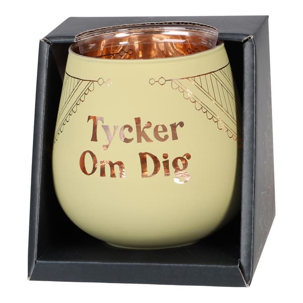 Lykta Tycker Om Dig Glas Mirror Candle med text Ljuslykta Transparent