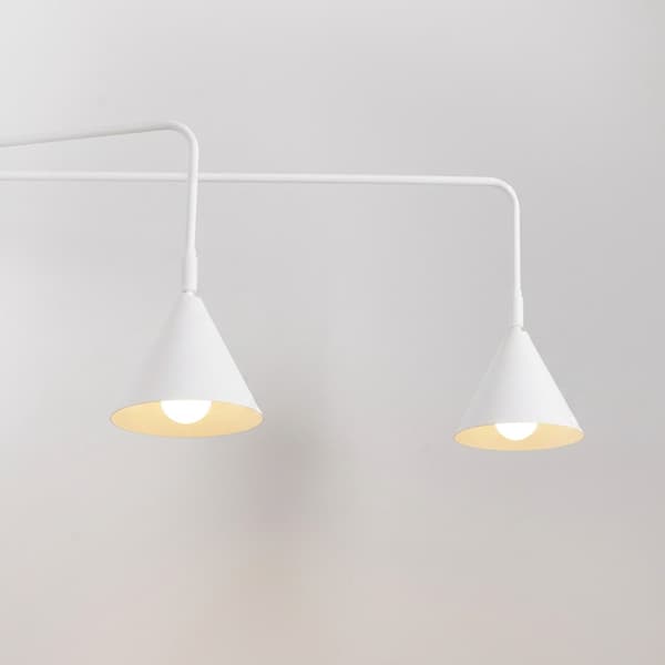 Vägglampa NOX 2 vit med strömbrytare White