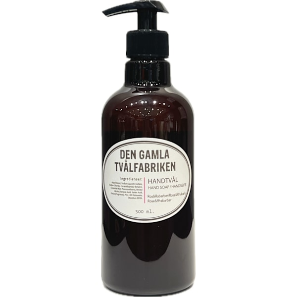 Sæbe med pumpe Rose / Rabarber 500 ml Multicolor