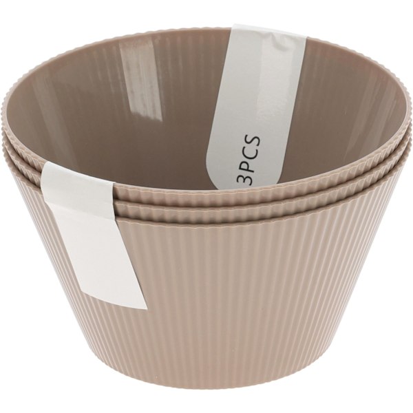 Skål Grå 3-pack Melamin grå