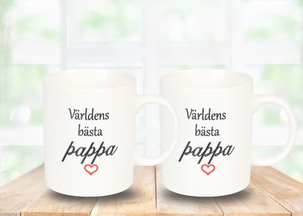 Mugg Världens bästa pappa Fars dag Vit
