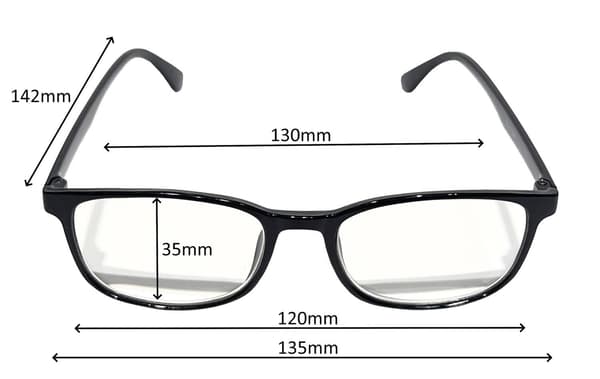 Läsglasögon Svart 1.5 Svart