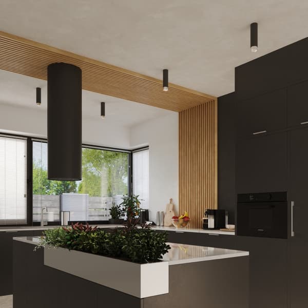 Taklampa NERO 12,5 svart/krom Black