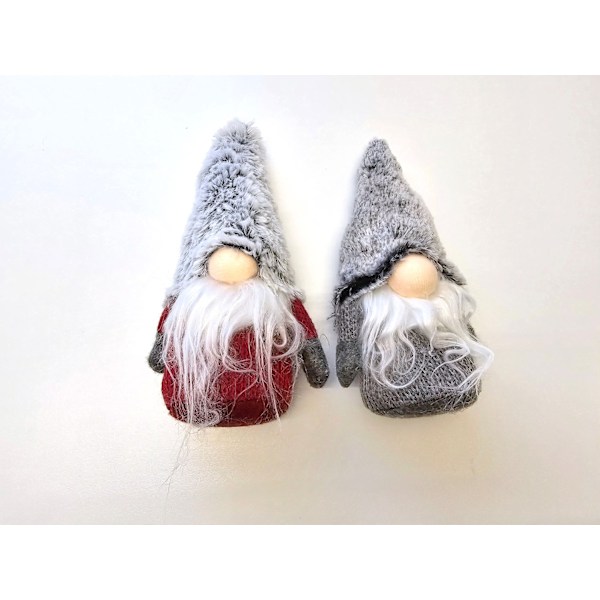 Tomte Grå Textil 20 cm Grey