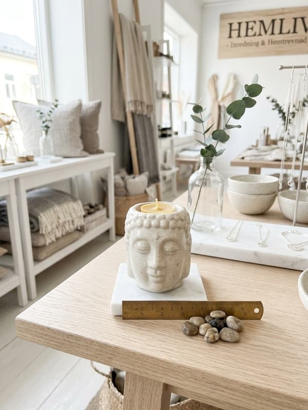 Aromalampa Buddha Grå Keramik 7,5 cm Grey