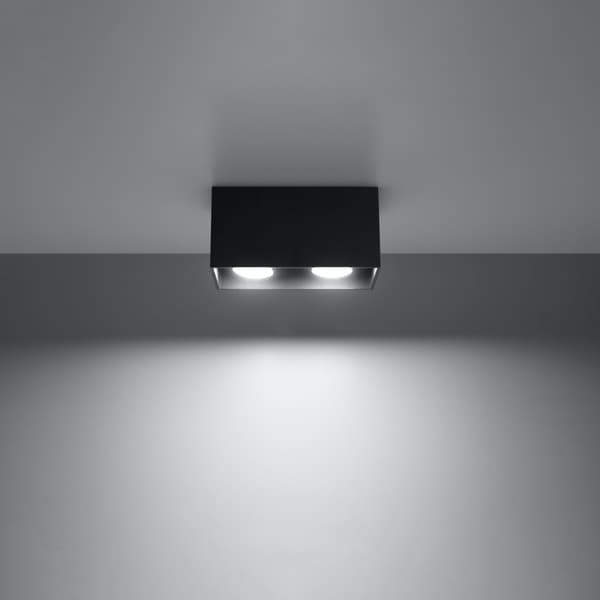 Taklampa QUAD svart Black